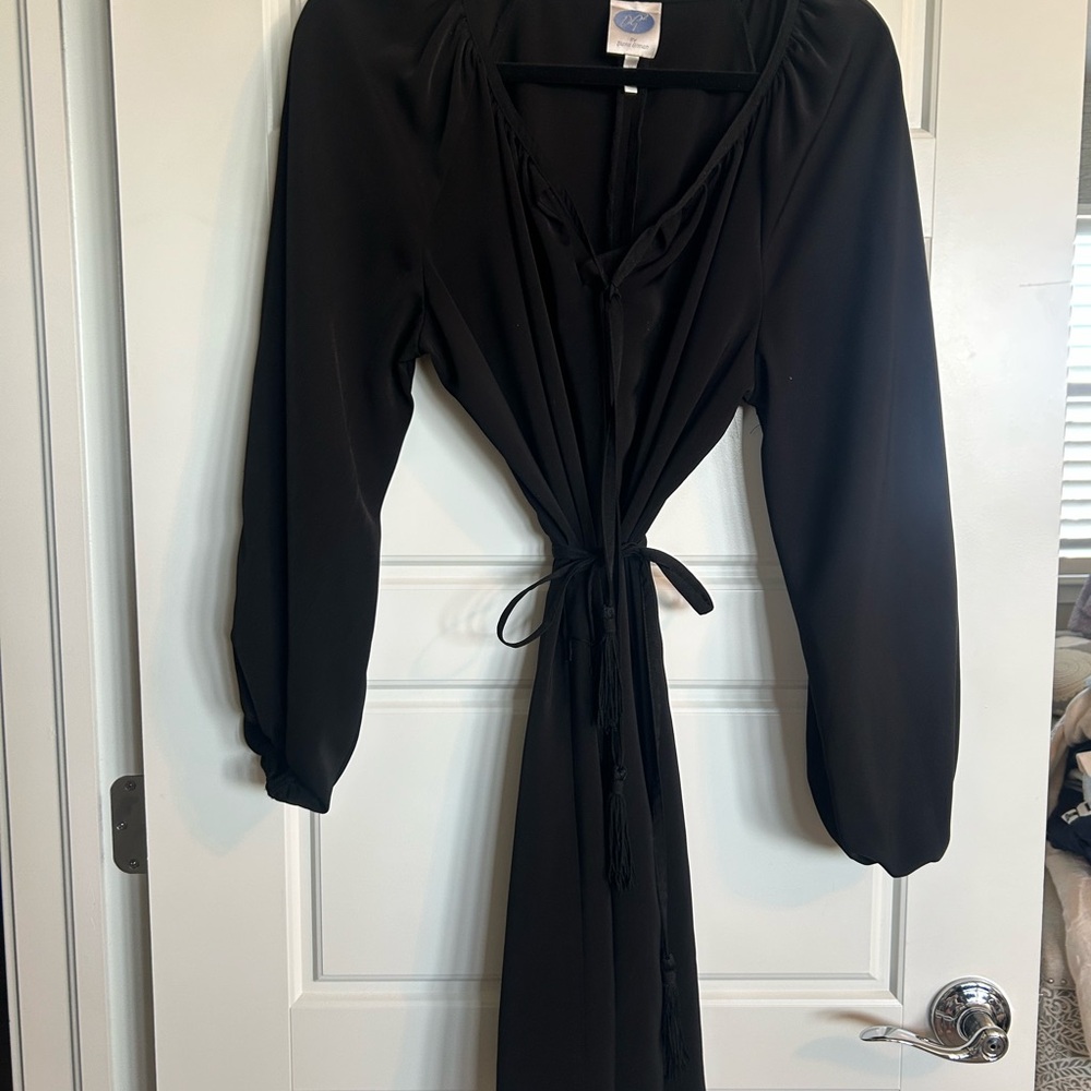 Diane Gilman Black Long Sleeve Dress